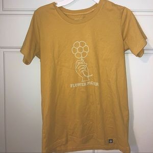 Arbor Mustard yellow short sleeve tshirt US Small
